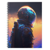 Astronaut World Discovery Painting Human Universe Notizblock (Vorderseite)