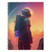 Astronaut World Discovery Painting Human Universe Notizblock (Vorderseite)