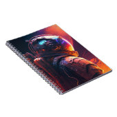 Astronaut World Discovery Painting Human Universe Notizblock (Rechte Seite)