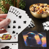 Astronaut World Discovery Painting Human Universe Spielkarten (In Situ)