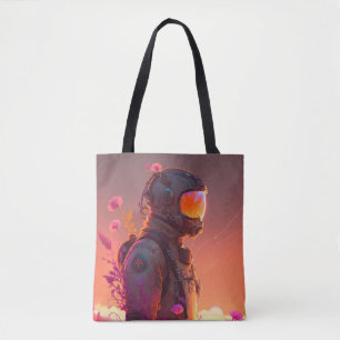 Astronaut World Discovery Painting Human Universe Tasche