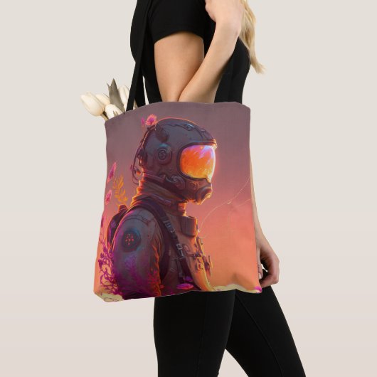 Astronaut World Discovery Painting Human Universe Tasche (Von Nahem)