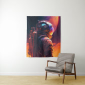Astronaut World Discovery Painting Human Universe Wandteppich (Beispiel)