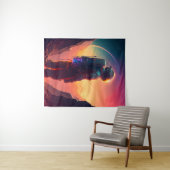 Astronaut World Discovery Painting Human Universe Wandteppich (Beispiel (Horizontal))