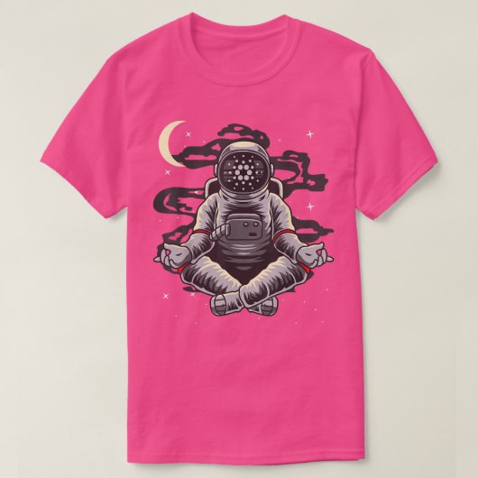 Astronaut Yoga Cardano ADA Münze zum Krypto T-Shirt (Design vorne)