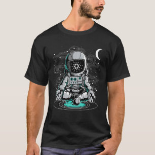 Astronaut Yoga Cardano ADA Münze zum Krypto T-Shirt