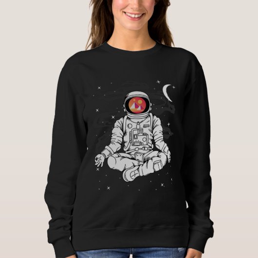 Astronaut Yoga Decentraland MANA Coin To The Moon  Sweatshirt (Vorderseite)
