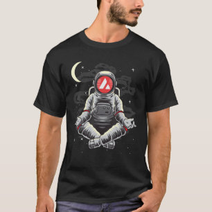 Astronaut-Yoga-Lawine Avax-Münze zum Mondschrei T-Shirt