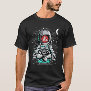 Astronaut-Yoga-Lawine AVAX-Münze zum Mondweinen T-Shirt