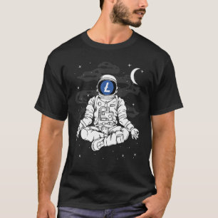 Astronaut Yoga Litecoin Ltc Coin zum Mondkrypt T-Shirt