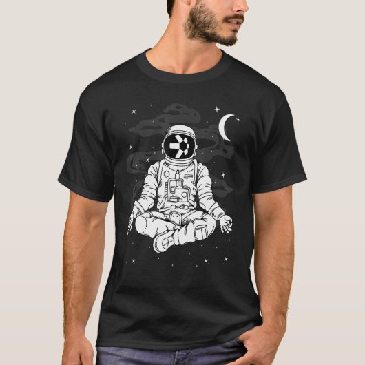 Astronaut Yoga Quant Qnt Münze bis Mondkrypto T T-Shirt (Vorderseite)