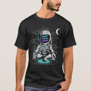 Astronaut Yoga Solana SOL-Münze zum Krypto des Mon T-Shirt