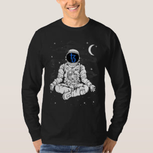 Astronaut Yoga Tezos Xtz Münze Zum Mond Krypto T T-Shirt