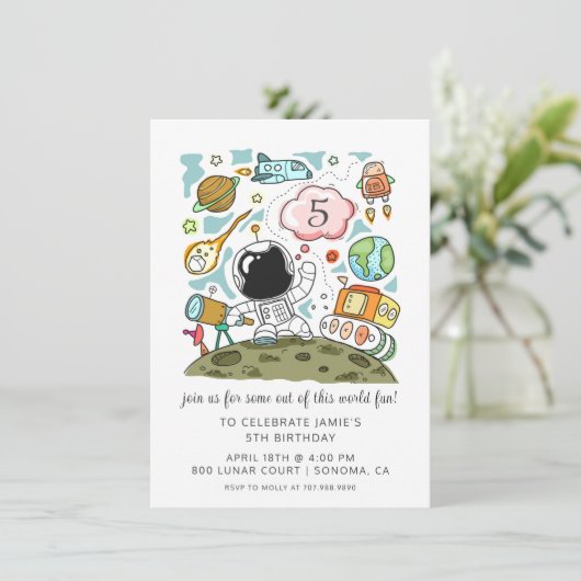 Astronaut zum ersten Geburtstag (Stehend Vorderseite)