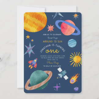 Astronaut zum ersten Mal zum Geburtstag Einladung