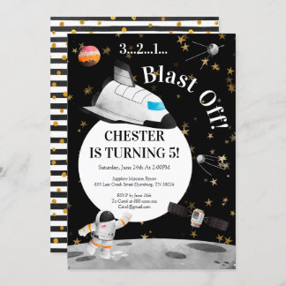Astronaut zum Geburtstag Einladung zum Weltraum