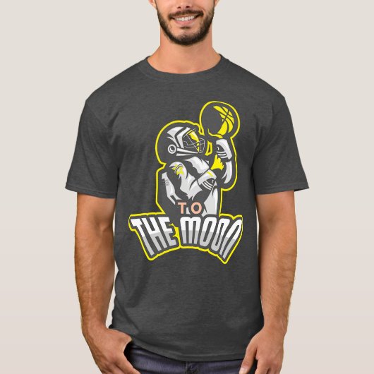 Astronaut zum Mond-Basketball T-Shirt (Vorderseite)
