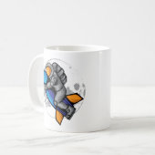 Astronaut zum Mond Kaffeetasse (Vorderseite Links)