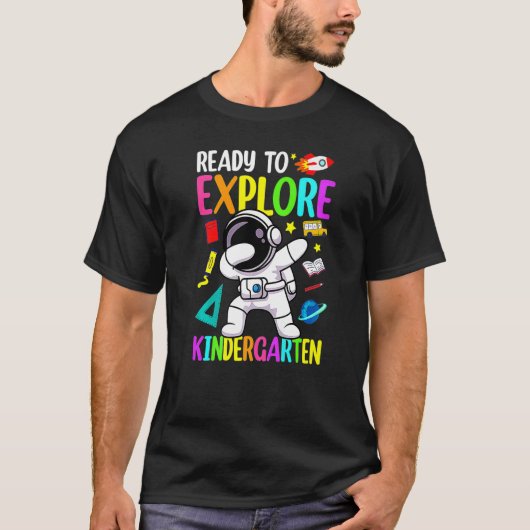 Astronaut zurück zur Schule, bereit, Kinderg zu er T-Shirt (Vorderseite)