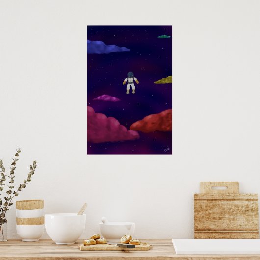 Astronauta a deriva poster (Küche)