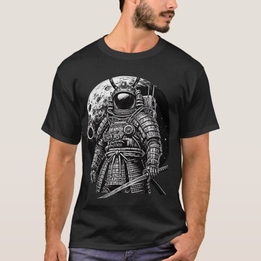 Astronauta Samurai Luna T-Shirt (Vorderseite)
