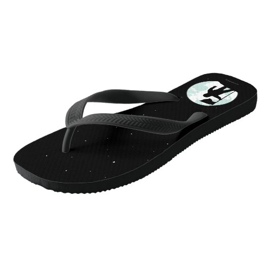 Astronaute-Silhouette Badesandalen (Schrägansicht)