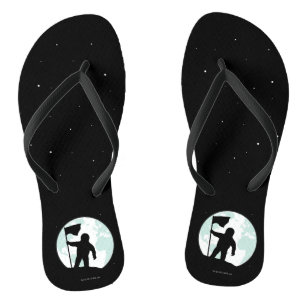 Astronaute-Silhouette Badesandalen