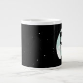 Astronaute-Silhouette Jumbo-Tasse (Vorderseite)