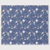 Astronauten-Affe-Packpapier Geschenkpapier (Flach)