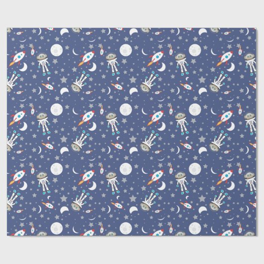 Astronauten-Affe-Packpapier Geschenkpapier (Flach)