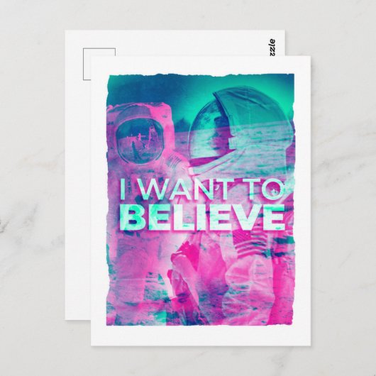 Astronauten, an die ich Wollte zu glauben Postkarte (Vorne/Hinten)