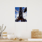 Astronauten arbeiten am Hubble-Weltraumteleskop Poster (Küche)