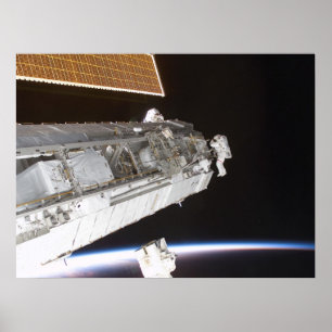 Astronauten arbeiten an der Internationalen Raumst Poster