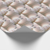 Astronauten auf einer gestaffelten Hochzeitstorte Geschenkpapier (Ecke)