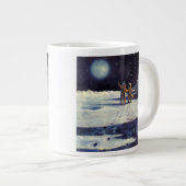 Astronauten-Außerirdischen der Vintagen Science Fi Jumbo-Tasse (Vorderseite Rechts)