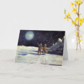 Astronauten-Außerirdischen der Vintagen Science Fi Karte (Gelbe Blume)