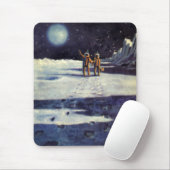 Astronauten-Außerirdischen der Vintagen Science Fi Mousepad (Mit Mouse)