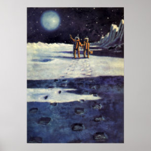 Astronauten-Außerirdischen der Vintagen Science Fi Poster