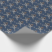 Astronauten-Baseball Geschenkpapier (Ecke)