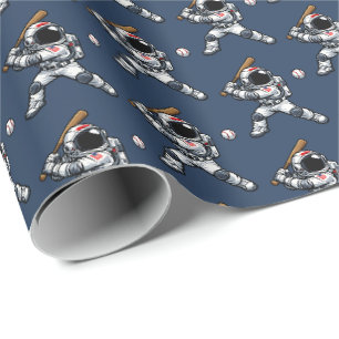 Astronauten-Baseball Geschenkpapier