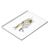 Astronauten-Bleistift und Papier-Notizbuch Notizblock (Linke Seite)