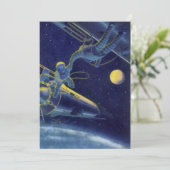 Astronauten der Vintagen Science Fiction im Weltra (Stehend Vorderseite)