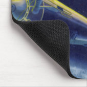 Astronauten der Vintagen Science Fiction im Weltra Mousepad (Ecke)