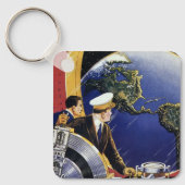 Astronauten der Vintagen Science Fiction um die Er Schlüsselanhänger (Vorderseite)