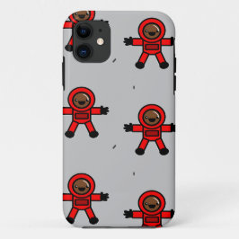 Astronauten des roten Anzugs auf grau Case-Mate iPhone Hülle