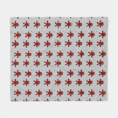 Astronauten des roten Anzugs auf grau Fleecedecke (Vorderseite (Horizontal))