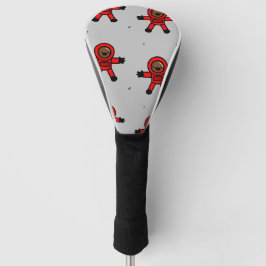 Astronauten des roten Anzugs auf grau Golf Headcover