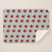 Astronauten des roten Anzugs auf grau Sherpadecke (Vorderseite (Horizontal))