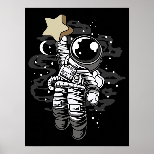 Astronauten, die für den Star Poster (Vorne)