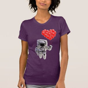 Astronauten, die Herzballons halten T - Shirt